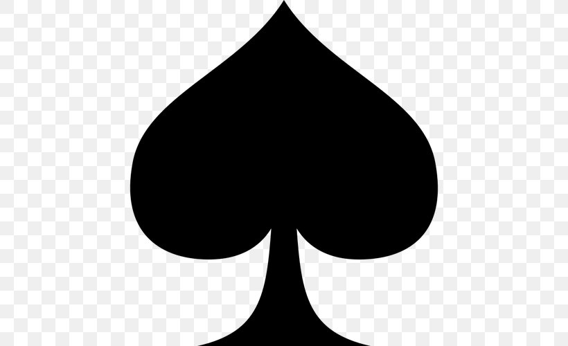 Playing Card Spades Card Game Clip Art, PNG, 500x500px, Playing Card, Ace, Ace Of Spades, Black, Black And White Download Free