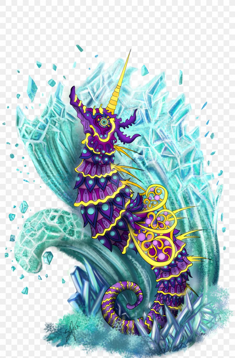Seahorse Art, PNG, 1280x1946px, Watercolor, Cartoon, Flower, Frame, Heart Download Free