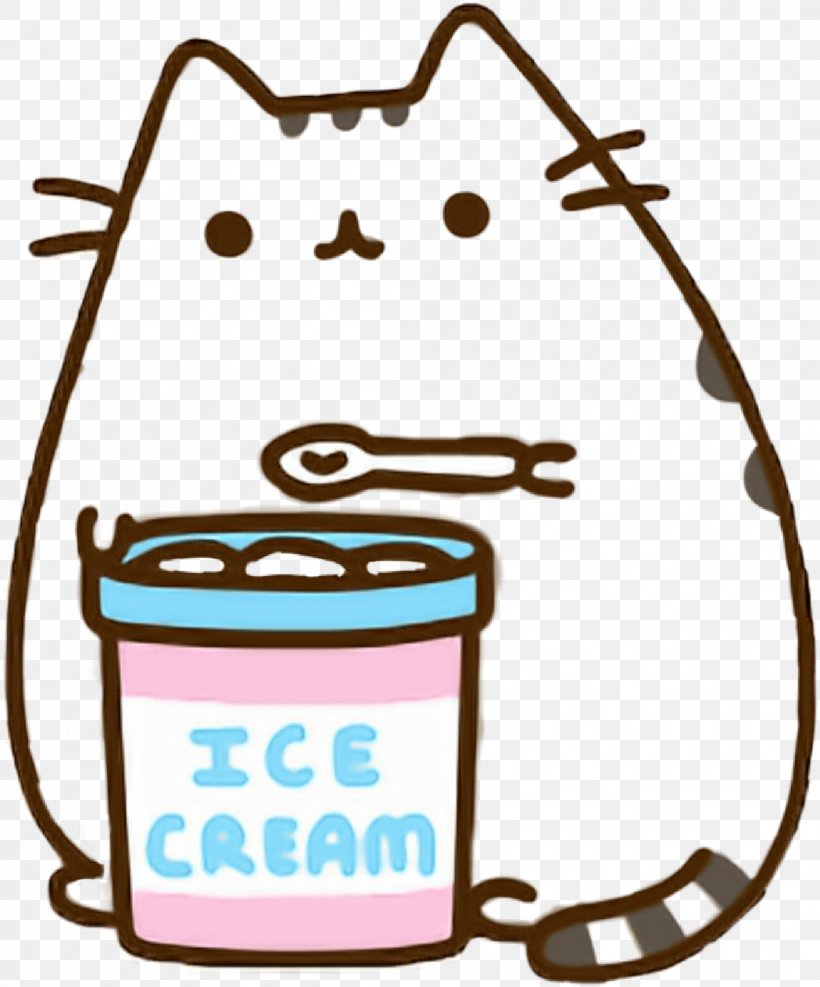Кот Пушин с мороженым