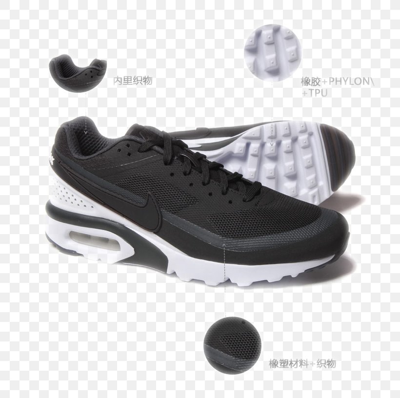 Nike Air Max Sneakers Skate Shoe, PNG, 750x816px, Nike, Athletic Shoe, Black, Brand, Cross Training Shoe Download Free