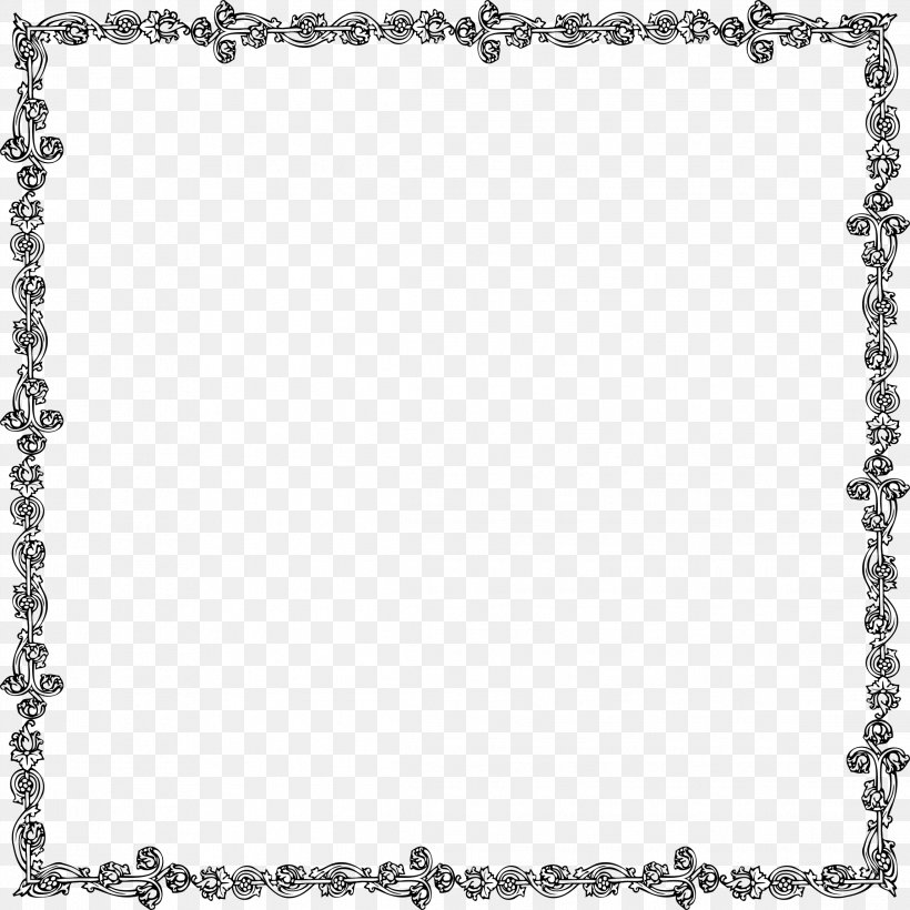 Victorian Era Borders And Frames Picture Frames Clip Art, PNG, 2292x2292px, Victorian Era, Black And White, Body Jewelry, Borders And Frames, Chain Download Free