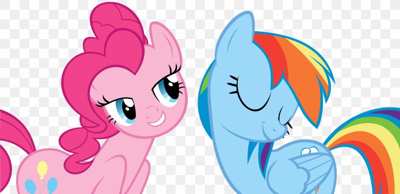 My Little Pony Pinkie Pie Rainbow Dash Applejack, PNG, 3178x1550px, Watercolor, Cartoon, Flower, Frame, Heart Download Free
