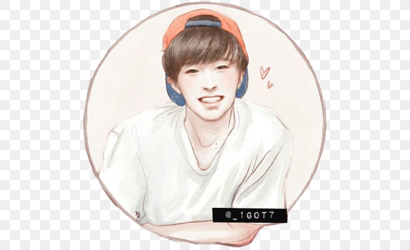 Fan Art Cartoon Thank You Got7 B.a.p, Png, 500X500Px, Watercolor, Cartoon, Flower, Frame, Heart Download Free