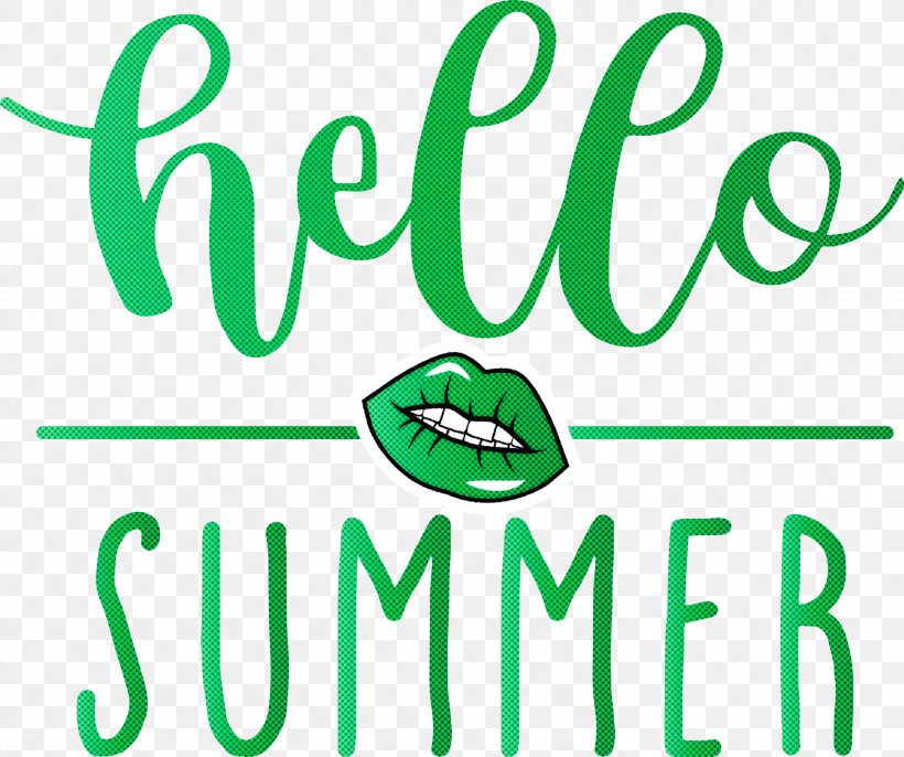 Hello Summer, PNG, 2999x2510px, Hello Summer, Area, Green, Line, Logo Download Free