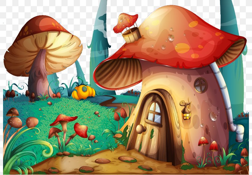 House Mushroom Drawing Illustration, PNG, 800x570px, House, Art, Cartoon, Drawing, Edible Mushroom Download Free