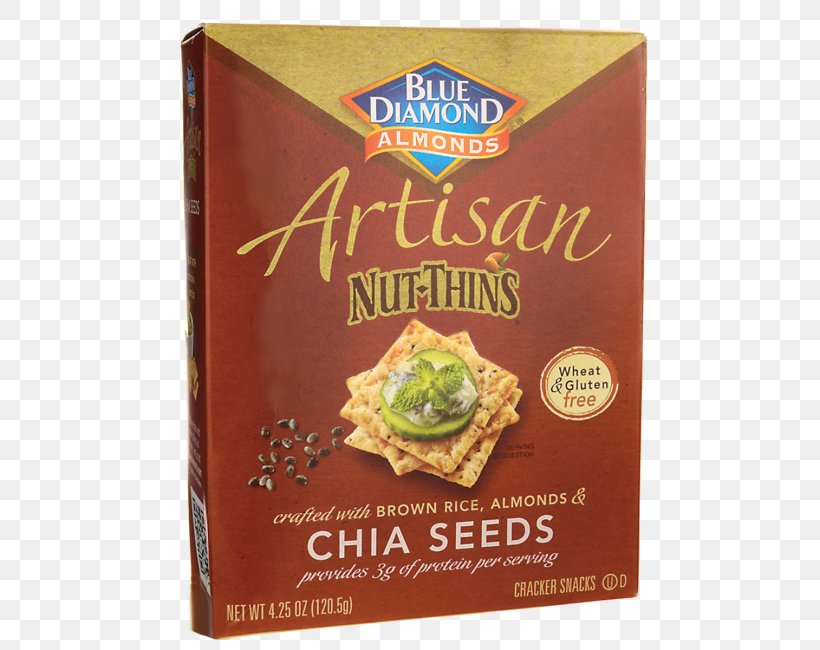 Blue Diamond Growers Cracker Nut Almond Snack, PNG, 650x650px, Blue Diamond Growers, Almond, Chia Seed, Cracker, Dipping Sauce Download Free