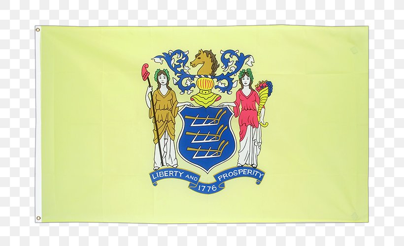 Flag And Coat Of Arms Of New Jersey Flag Of The United States Delaware U.S. State, PNG, 750x500px, New Jersey, Brand, Crest, Delaware, Flag Download Free