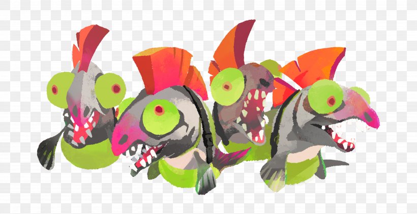 Splatoon 2 Salmon Run Salmonids, PNG, 4096x2106px, Splatoon 2, Chum Salmon, Fish, Game, Nintendo Download Free