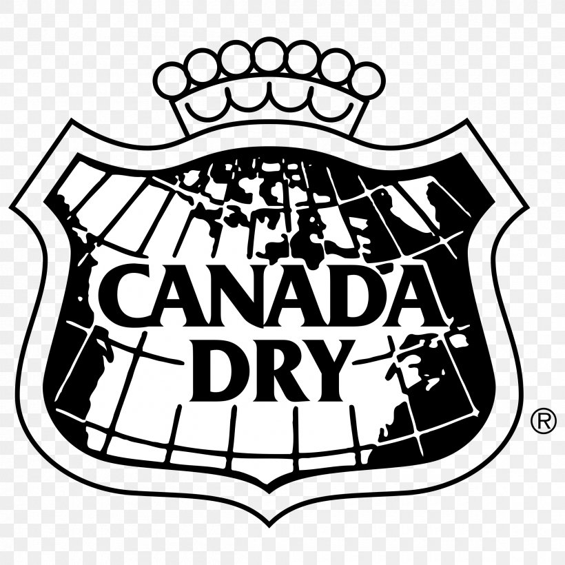 Canada Dry Logo Ginger Ale, PNG, 2400x2400px, Canada Dry, Area, Artwork, Black, Black And White Download Free