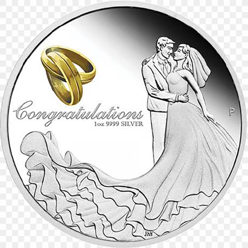Perth Mint Proof Coinage Wedding Silver, PNG, 900x900px, Perth Mint, Australia, Australian One Dollar Coin, Black And White, Bride Download Free