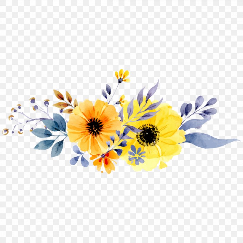 Watercolor: Flowers Watercolor Painting Floral Design, PNG, 2289x2289px, Watercolor Flowers, Art, Bouquet, Camomile, Chamomile Download Free