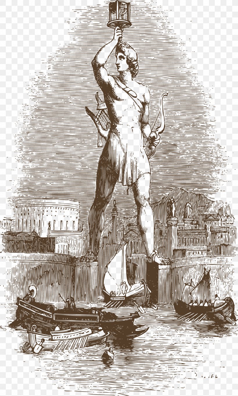 Colossus Of Rhodes Statue Of Liberty Lighthouse Of Alexandria Ancient Greece Seven Wonders Of The Ancient World, PNG, 1407x2338px, Colossus Of Rhodes, Ancient Greece, Ancient History, Art, Artwork Download Free