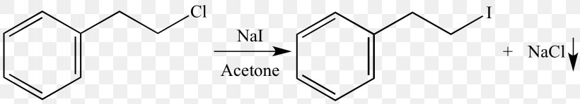 Finkelstein Reaction Organic Chemistry Chemical Reaction Sodium Iodide SN2 Reaction, PNG, 1631x296px, Finkelstein Reaction, Acetone, Area, Black And White, Brand Download Free