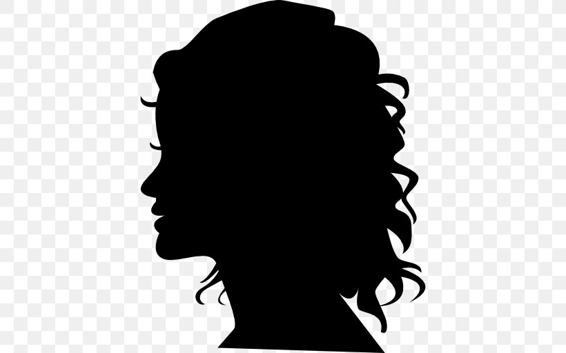 Silhouette Woman Clip Art, PNG, 512x512px, Silhouette, Black, Black And White, Drawing, Face Download Free