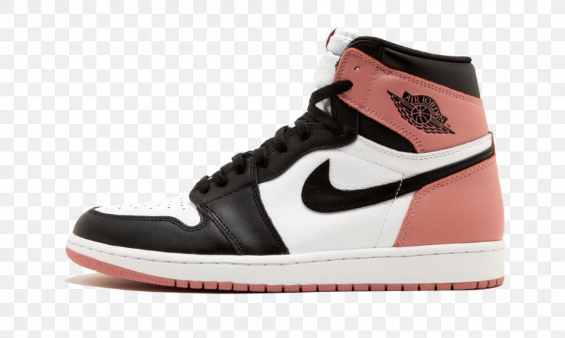 Air Jordan Pink White Sneakers Nike, PNG, 1000x600px, Air Jordan, Athletic Shoe, Basketball Shoe, Black, Brand Download Free