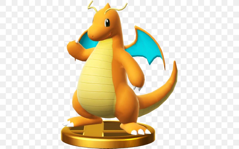 Dragonite Super Smash Bros. For Nintendo 3DS And Wii U Dragonair Dratini Ash Ketchum, PNG, 512x512px, Dragonite, Action Figure, Animal Figure, Animated Cartoon, Animation Download Free