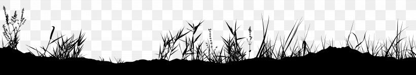 Silhouette Clip Art, PNG, 8000x1449px, Silhouette, Black And White, Grass, Inkscape, Monochrome Download Free