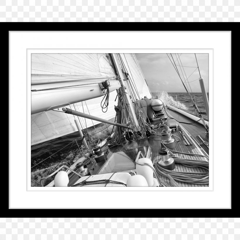 Under Sail Sailboat Sailing Ship, PNG, 1000x1000px, Sailboat, Black And White, Boat, Boom, Catketch Download Free