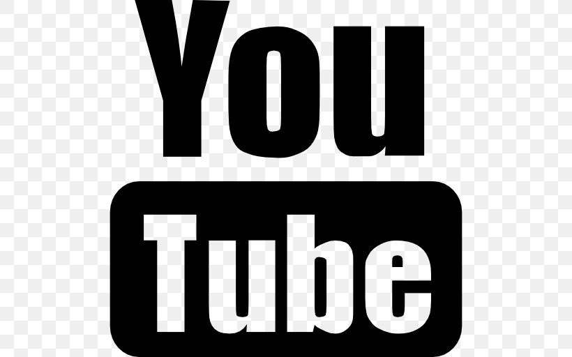 YouTube Logo Download, PNG, 512x512px, Youtube, Area, Black And White, Brand, Logo Download Free