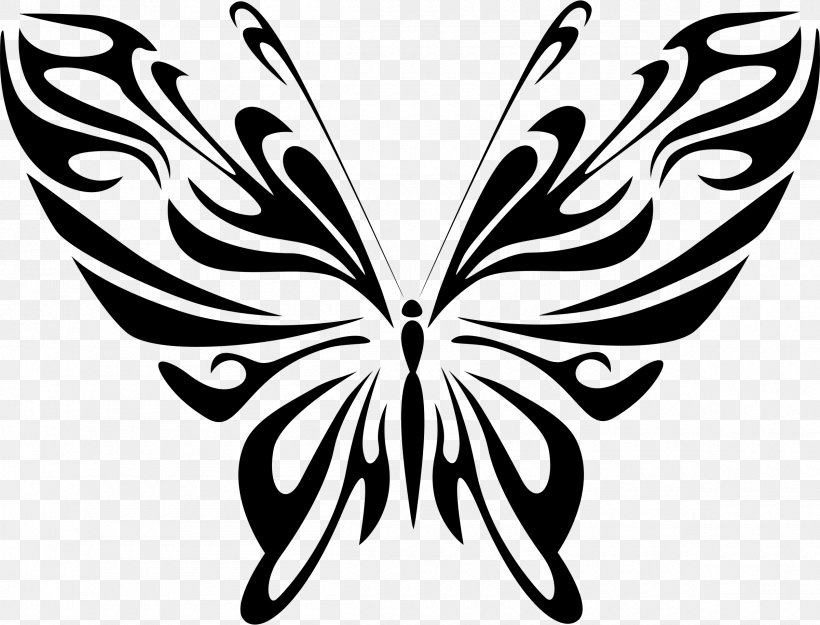 Butterfly Line Art Drawing Clip Art, PNG, 2400x1832px, Butterfly, Art, Arthropod, Black And White, Brush Footed Butterfly Download Free