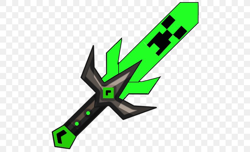 Minecraft Pocket Edition Sword By Sword Roblox Png 500x500px Minecraft Creeper Diamond Sword Flaming Sword Green - how to be a creeper in roblox