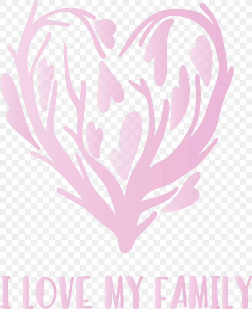 Pink Heart Font Love Plant, PNG, 2450x3000px, Family Day, Heart, I Love Family, Logo, Love Download Free
