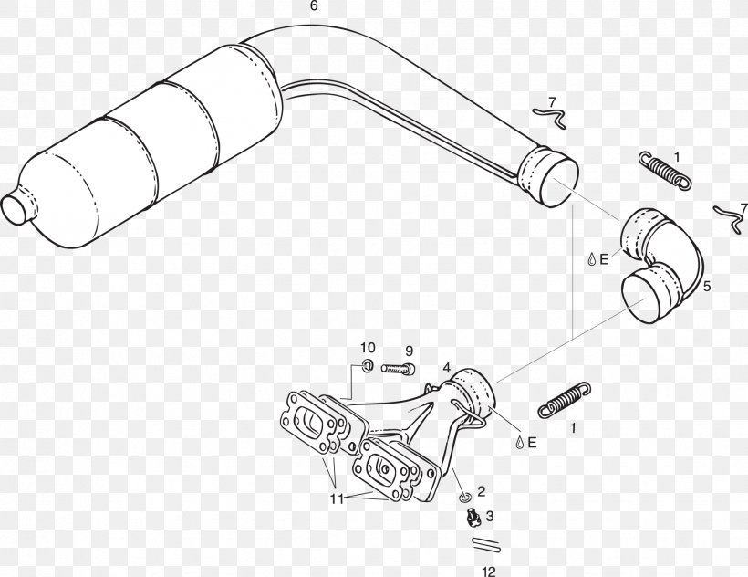 Rotax 503 Car Exhaust System Muffler BRP-Rotax GmbH & Co. KG, PNG, 1839x1418px, Rotax 503, Aircraft Engine, Auto Part, Black And White, Body Jewelry Download Free