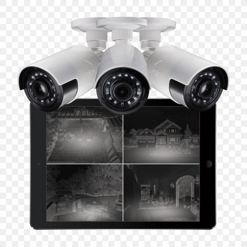 Wireless Security Camera Closed-circuit Television Camera Lorex Technology Inc, PNG, 1000x1000px, Wireless Security Camera, Black And White, Camera, Closedcircuit Television, Closedcircuit Television Camera Download Free