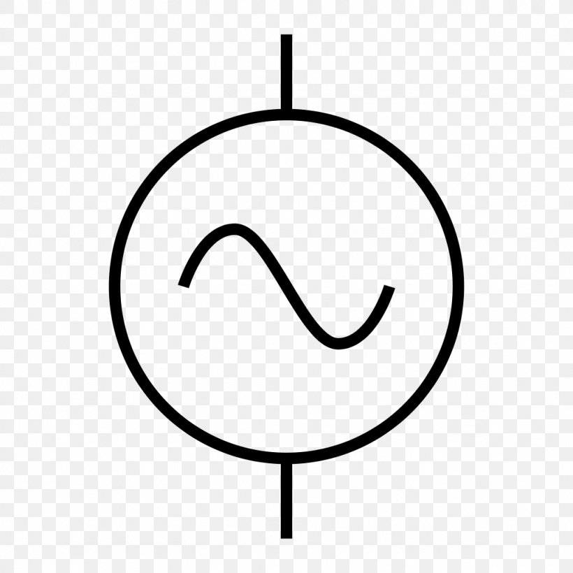 Electronic Symbol Alternating Current Power Converters Voltage Source Electric Power, PNG, 1024x1024px, Electronic Symbol, Ac Power, Alternating Current, Area, Black And White Download Free