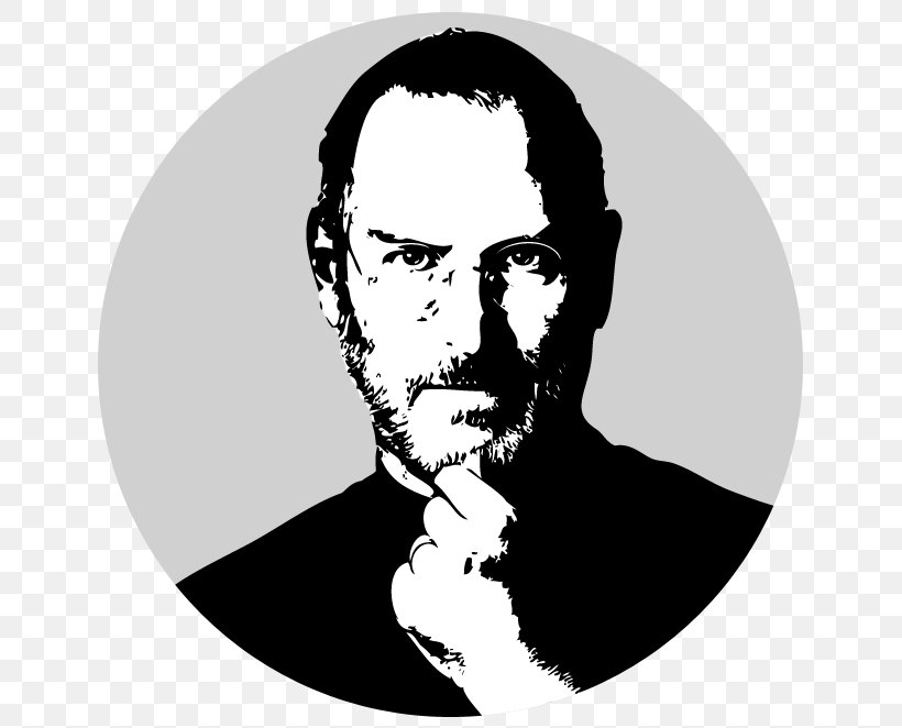 ICon: Steve Jobs The Second Coming Of Steve Jobs Steve Jobs Book: Things You Should Learn From Steve Jobs LaserWriter, PNG, 663x662px, Steve Jobs, Apple, Art, Black And White, Face Download Free