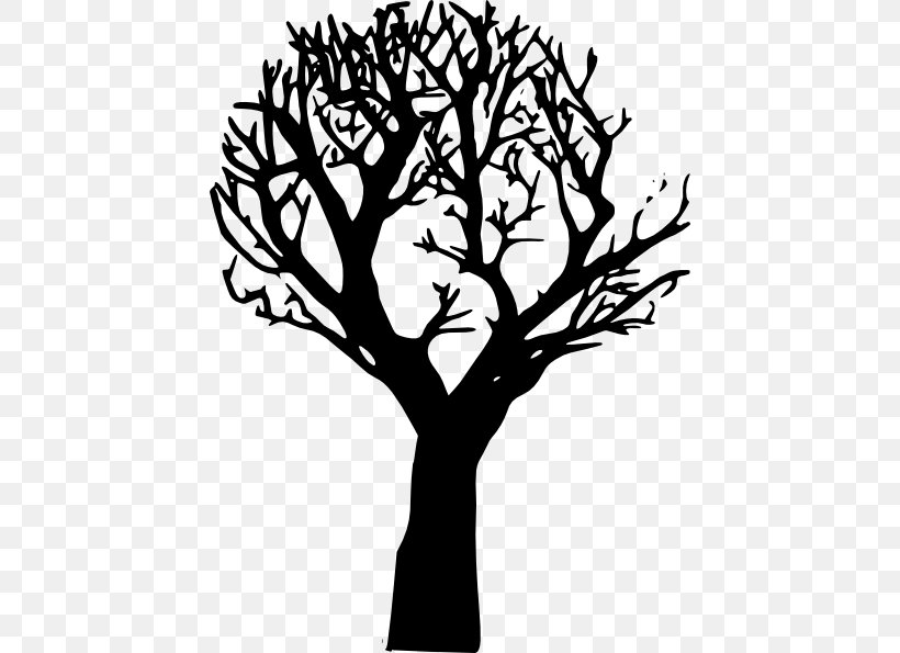 Tree Pine Clip Art, PNG, 438x595px, Tree, Art, Black And White, Branch, Cupressus Download Free