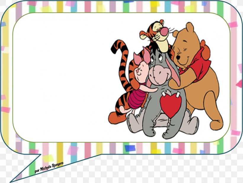 Winnie-the-Pooh Piglet Eeyore Christopher Robin Tigger, PNG, 1413x1068px, Watercolor, Cartoon, Flower, Frame, Heart Download Free