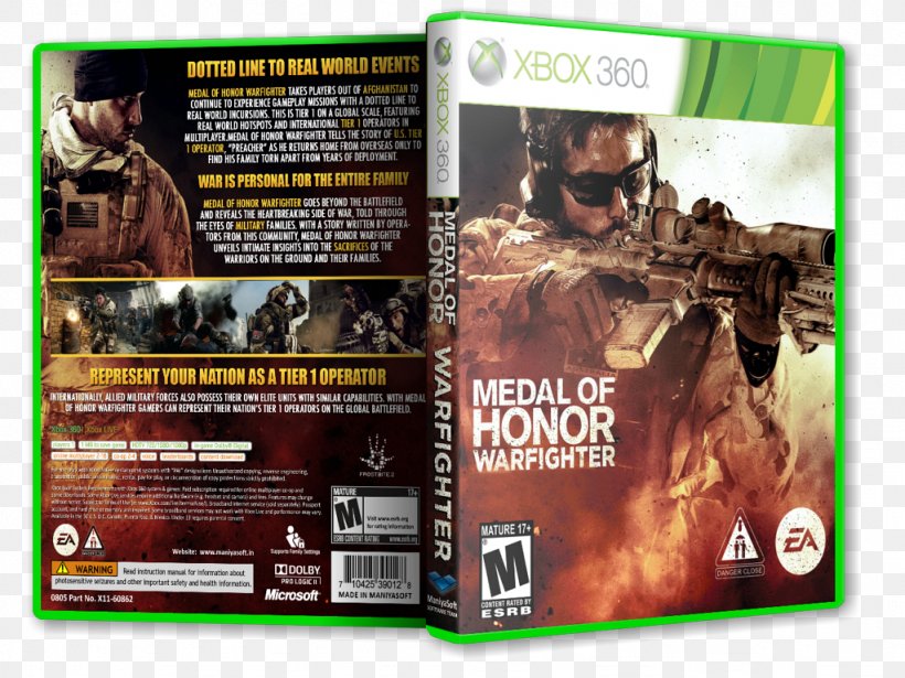 Xbox 360 Medal Of Honor: Warfighter PC Game, PNG, 1024x768px, Xbox 360, Action Game, Advertising, Electronic Device, Firstperson Shooter Download Free