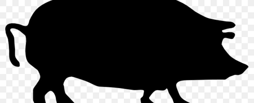 Cattle Silhouette Livestock White Clip Art, PNG, 785x334px, Cattle, Black, Black And White, Black M, Cattle Like Mammal Download Free