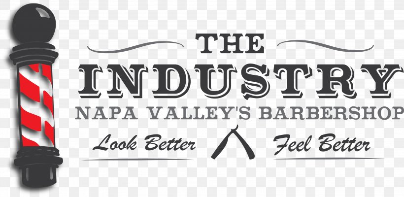 The Industry Napa Valley's Barbershop Brand Service, PNG, 3961x1937px, Barber, Advertising, Banner, Brand, California Download Free