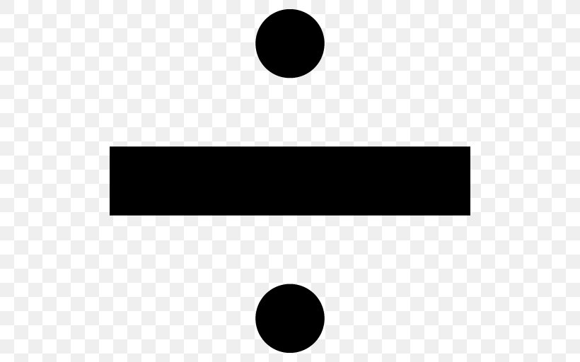 Obelus Division Sign Mathematics Symbol, PNG, 512x512px, Obelus, Black, Black And White, Brand, Diagram Download Free