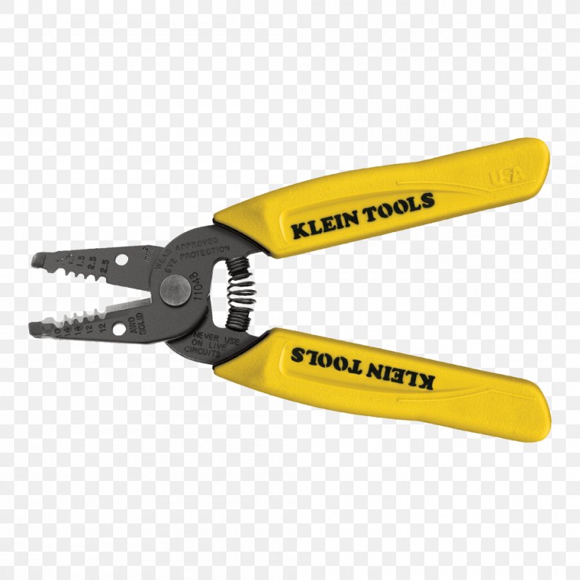 Wire Stripper American Wire Gauge Klein Tools, PNG, 1000x1000px, Wire Stripper, American Wire Gauge, Crimp, Cutting, Cutting Tool Download Free