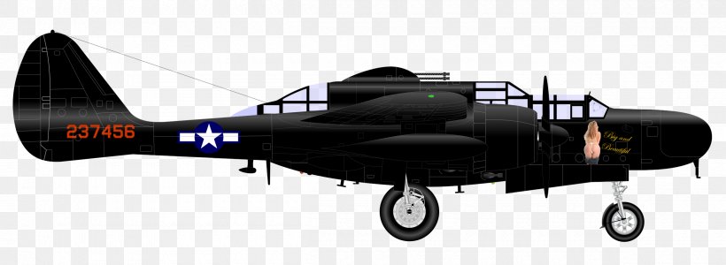 Airplane Northrop P-61 Black Widow Fixed-wing Aircraft Fairchild Republic A-10 Thunderbolt II Clip Art, PNG, 2400x879px, Airplane, Air Force, Aircraft, Aircraft Engine, Bomber Download Free