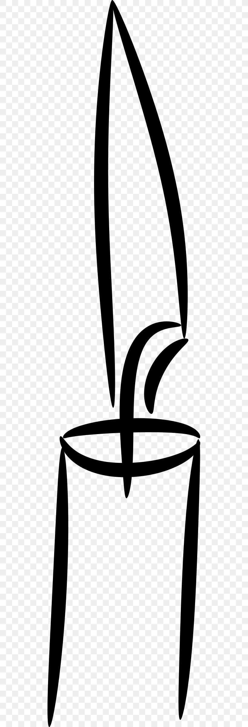Black And White Light Candle Clip Art, PNG, 505x2400px, Black And White, Area, Artwork, Candle, Drawing Download Free