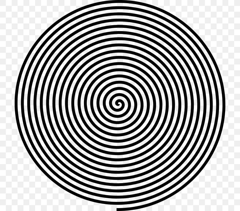 Circle Image Hypnosis Spiral Vector Graphics, PNG, 720x720px, Hypnosis, Area, Black White M, Drawing, Point Download Free