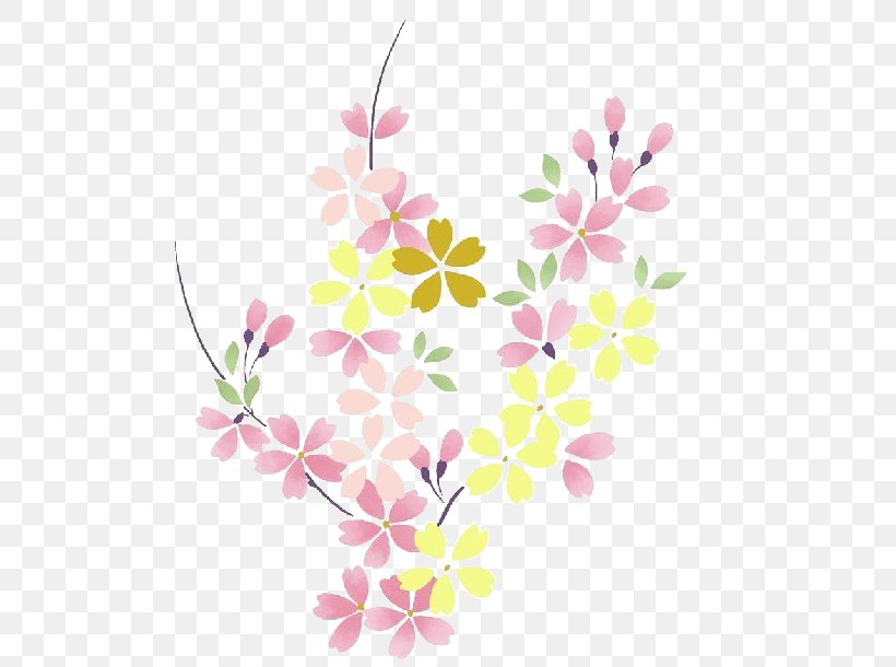 Flower Petal Purple Clip Art, PNG, 671x610px, Flower, Blue, Branch, Cherry Blossom, Color Download Free