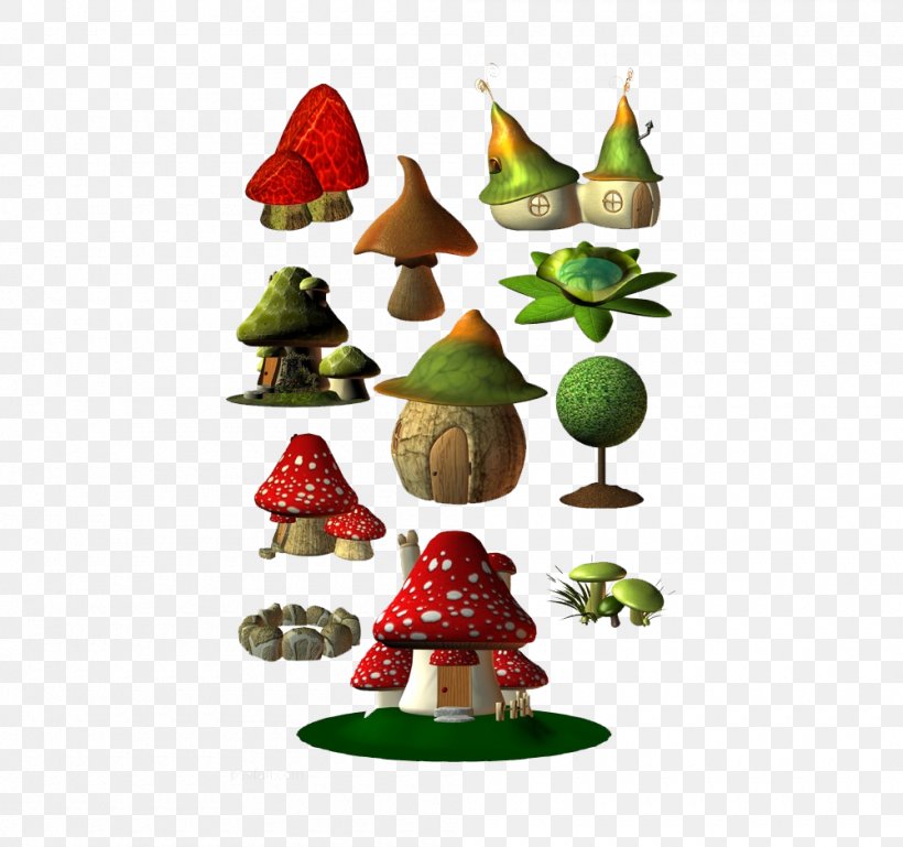 Mushroom Adobe Illustrator, PNG, 1000x939px, Mushroom, Christmas, Christmas Decoration, Christmas Ornament, Christmas Tree Download Free