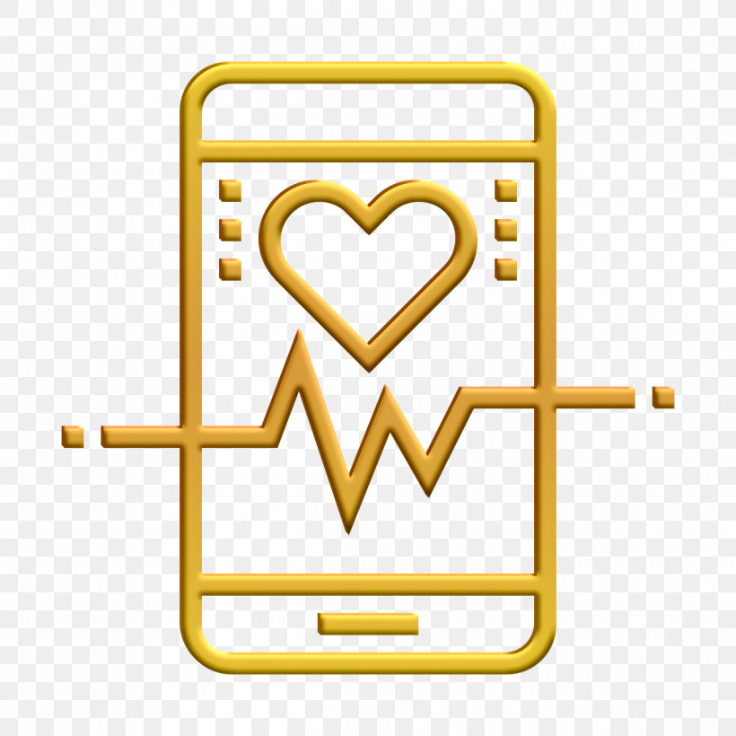 Health Icon Heart Rate Icon Fitness Icon, PNG, 1196x1196px, Health Icon, Fitness Icon, Heart Rate Icon, Yellow Download Free