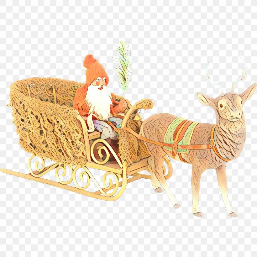 Christmas Santa Claus, PNG, 1492x1492px, Reindeer, Antler, Carriage, Cart, Chariot Download Free