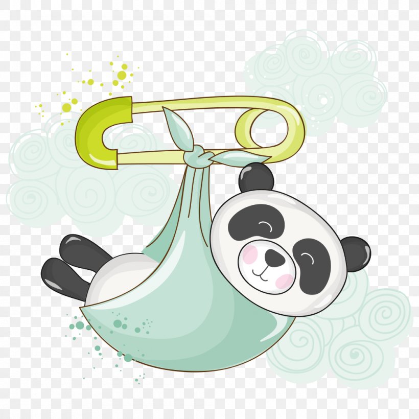 Giant Panda Baby Shower Vector Graphics Clip Art Infant, PNG, 1000x1000px, Giant Panda, Art, Baby Shower, Cartoon, Child Download Free