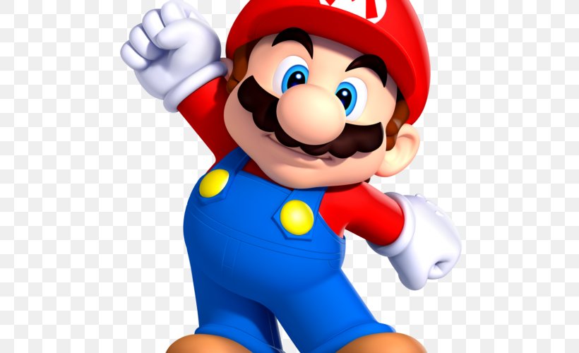New Super Mario Bros. Wii Luigi, PNG, 500x500px, New Super Mario Bros, Cartoon, Fictional Character, Figurine, Finger Download Free
