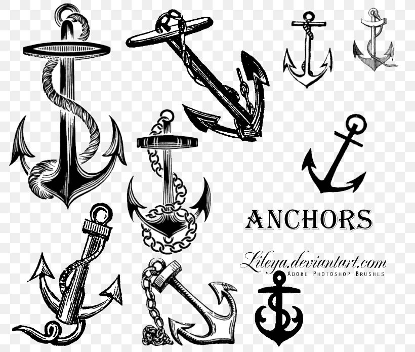 Brush Anchor Drawing, PNG, 800x695px, Brush, Anchor, Art, Black And White, Body Jewelry Download Free