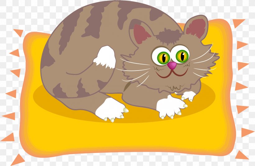 Cat Litter Trays Mat Clip Art, PNG, 2398x1562px, Cat, Bed, Carnivoran, Carpet, Cartoon Download Free