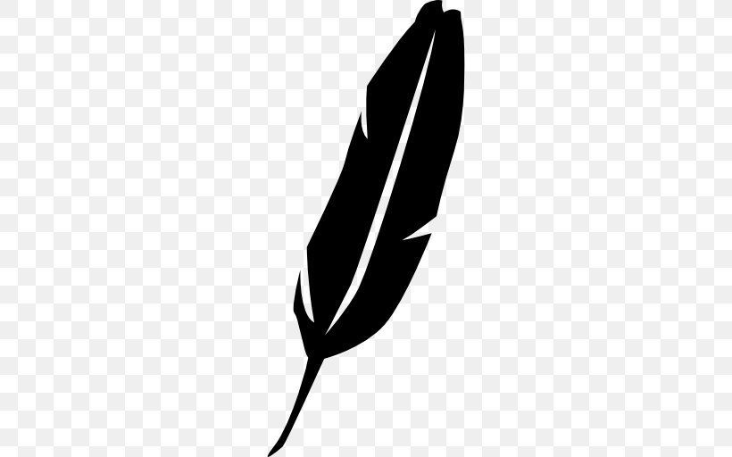 Feather Logo Design, PNG, 512x512px, Bird, Black, Black And White, Cdr, Feather Download Free