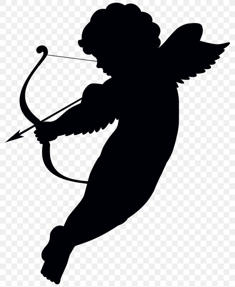 Portable Network Graphics Clip Art Psyche Revived By Cupid's Kiss Silhouette, PNG, 800x1002px, Cupid, Art, Fictional Character, Psyche Revived By Cupids Kiss, Royalty Payment Download Free